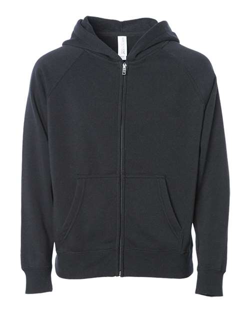 Independent Trading Co. Youth Lightweight Special Blend Raglan Zip Hood PRM15YSBZ