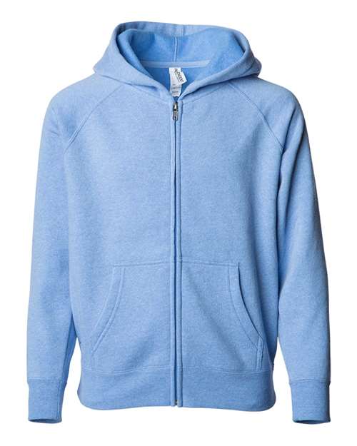 Independent Trading Co. Youth Lightweight Special Blend Raglan Zip Hood PRM15YSBZ