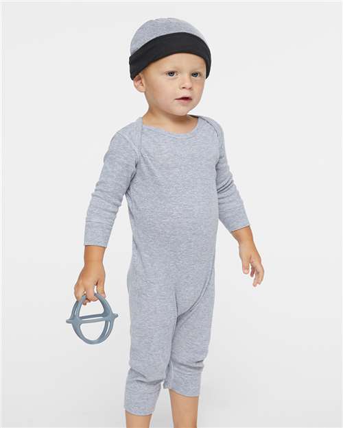 Rabbit Skins Infant Long Legged Baby Rib Bodysuit 4412