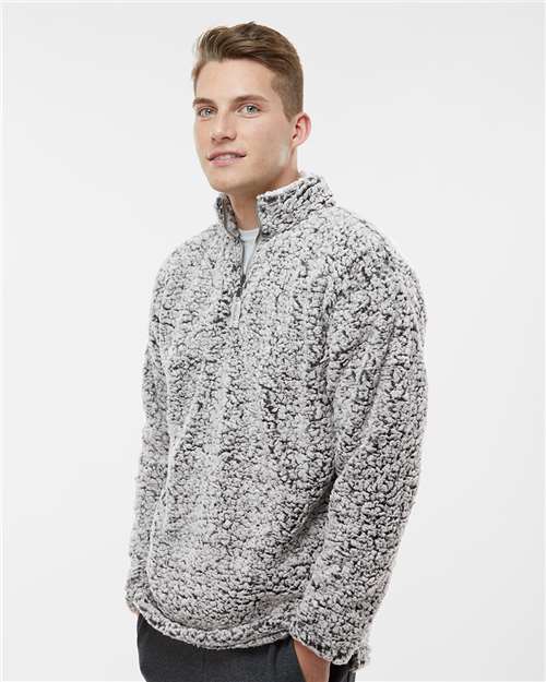 J. America Men's Sherpa Quarter-Zip Pullover 8454