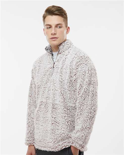 J. America Men's Sherpa Quarter-Zip Pullover 8454