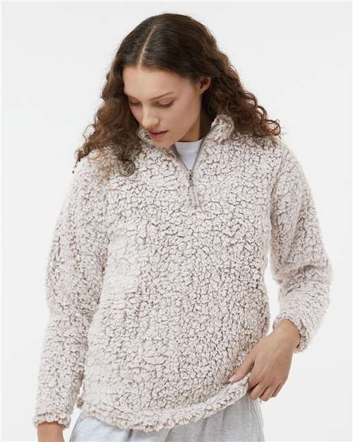 J. America Women’s Epic Sherpa Quarter-Zip Pullover 8451