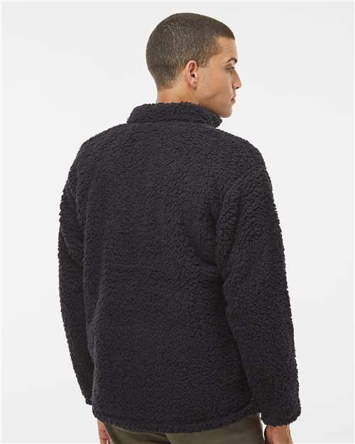 J. America Men's Sherpa Quarter-Zip Pullover 8454