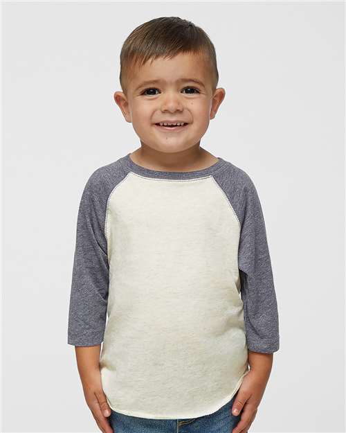 Rabbit Skins Toddler Baseball Fine Jersey Three-Quarter Sleeve Tee 3330