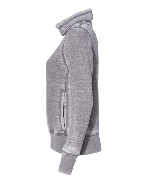 J. America Women’s Zen Fleece Cowl Neck Sweatshirt 8930