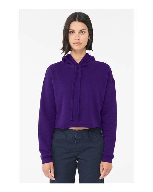 BELLA + CANVAS Women's Crop Fleece Hoodie Sweatshirt 7502