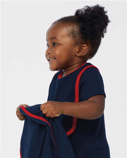 Rabbit Skins Infant Contrast Trim Premium Jersey Bib 1004