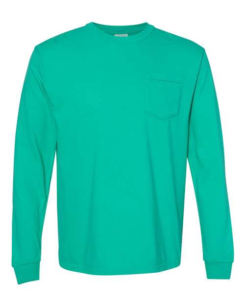 Comfort Colors Unisex Garment-Dyed Heavyweight Long Sleeve Pocket T-Shirt 4410