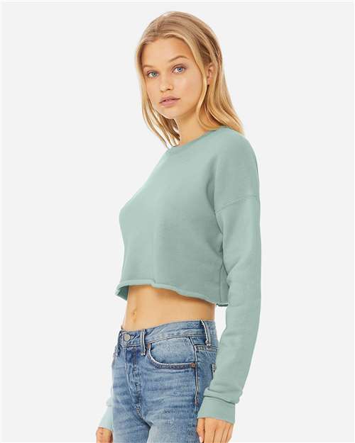 BELLA + CANVAS Women's Crop Fleece Crewneck Sweatshirt 7503