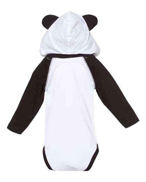 Rabbit Skins Infant Fine Jersey Character Hooded Long Sleeve Bodysuit with Ears 4418