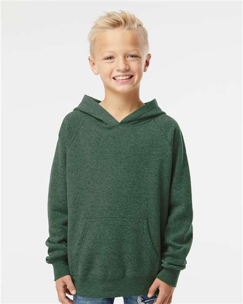 Independent Trading Co. Youth Lightweight Special Blend Raglan Hooded Sweatshirt PRM15YSB