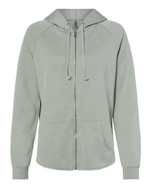 Independent Trading Co. Women's California Wave Wash Full-Zip Hooded Sweatshirt PRM2500Z