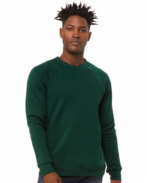 BELLA + CANVAS Unisex Sponge Fleece Raglan Crewneck Sweatshirt 3901