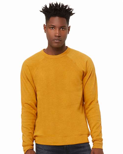 BELLA + CANVAS Unisex Sponge Fleece Raglan Crewneck Sweatshirt 3901
