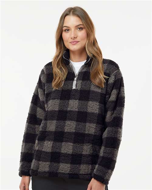 J. America Women’s Epic Sherpa Quarter-Zip Pullover 8451