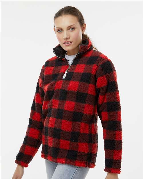 J. America Women’s Epic Sherpa Quarter-Zip Pullover 8451
