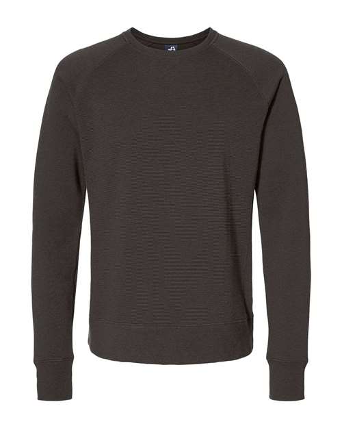 J. America Men's Ripple Fleece Raglan Crewneck Sweatshirt 8707