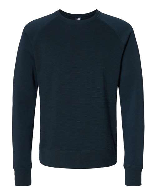 J. America Men's Ripple Fleece Raglan Crewneck Sweatshirt 8707