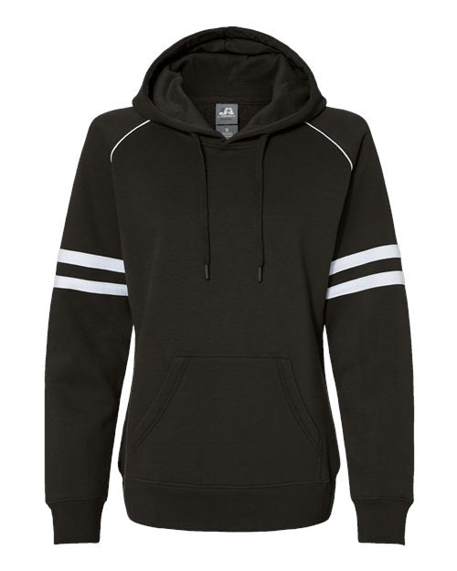 J. America Women's Varsity Fleece Piped Hooded Sweatshirt 8645