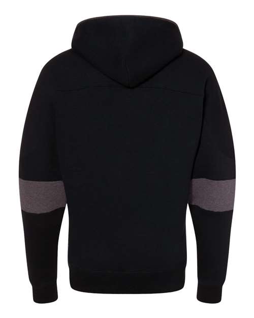 J. America Men's Sport Lace Colorblocked Fleece Hooded Sweatshirt 8832