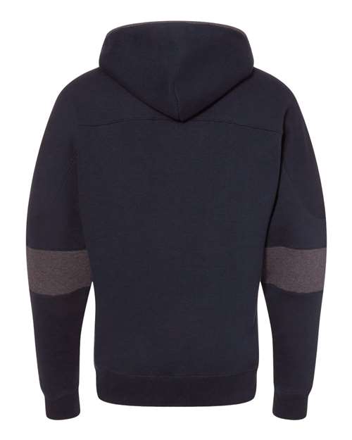 J. America Men's Sport Lace Colorblocked Fleece Hooded Sweatshirt 8832