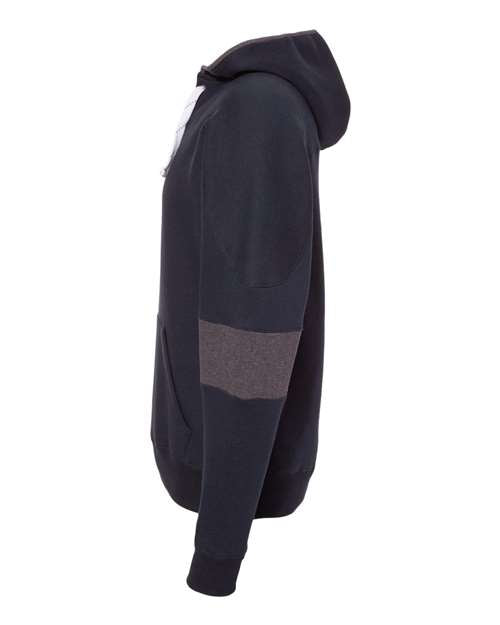 J. America Men's Sport Lace Colorblocked Fleece Hooded Sweatshirt 8832