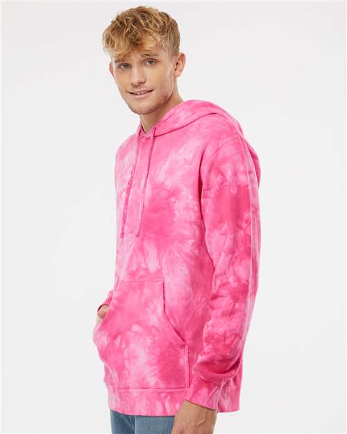 Independent Trading Co. Unisex Midweight Tie-Dyed Hooded Sweatshirt PRM4500TD