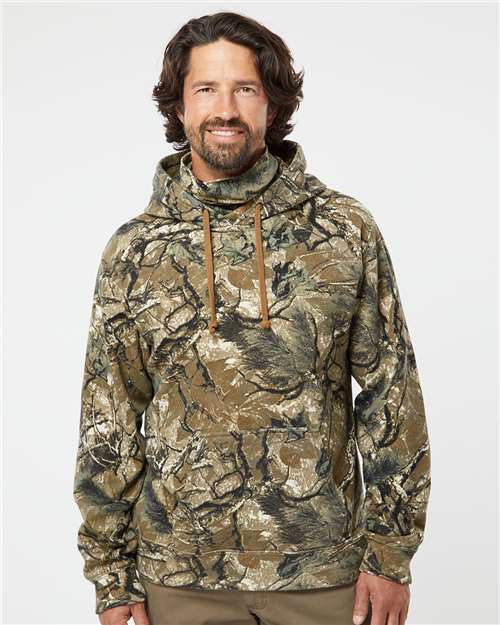 J. America Men's Gaiter Fleece Hooded Sweatshirt 8879